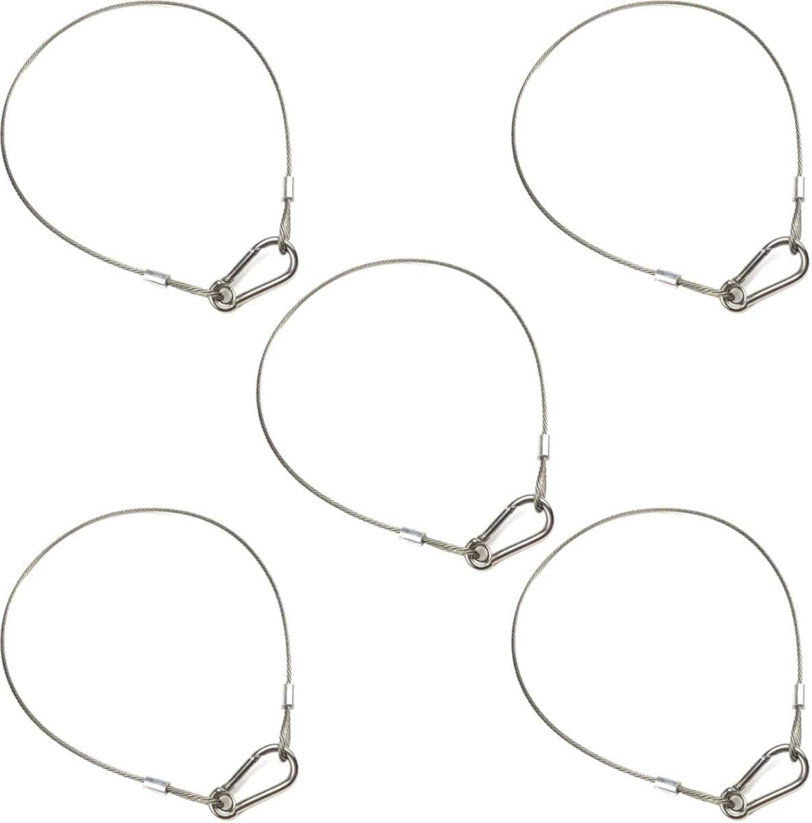 Explore the reliability and durability of the 5-Pack Stainless Steel Stage Light Safety Cables. Ideal for securing lighting and equipment in various environments.
